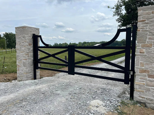 Farmhouse-Style _ Metal Driveway Gate _ Excellence Crafted _ GG-002
