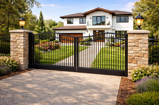 Solid Steel Style Heavy Duty Metal Driveway Gate _ Excellence Crafted _ GG-079