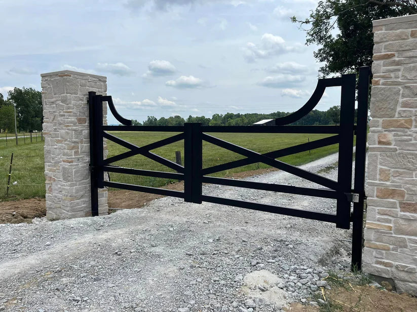 Farmhouse-Style _ Metal Driveway Gate _  Excellence Crafted _ GG-002