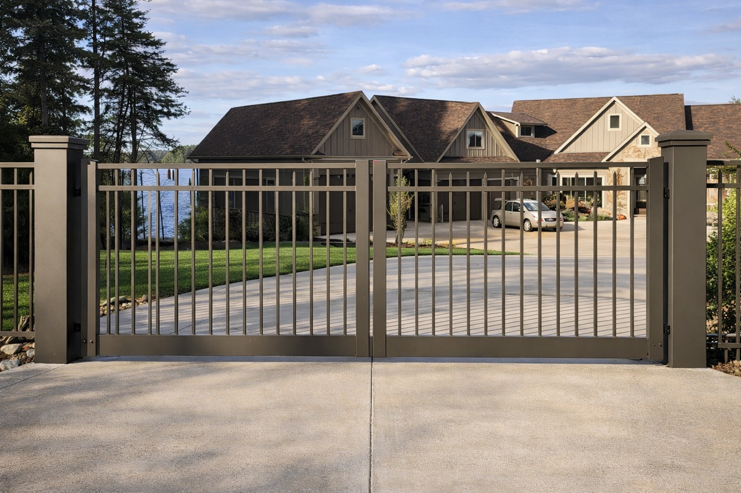 Smooth Heavy duty Style Metal Driveway Gate _ Excellence Crafted _GG-075