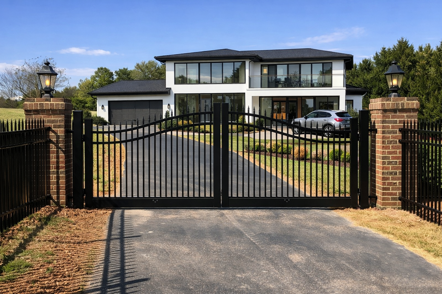 Flow Style Heavy Duty Metal Driveway Gate _ Excellence Crafted _ GG-076