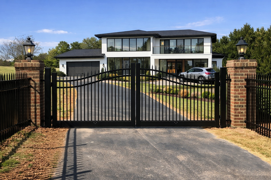Flow Style Heavy Duty Metal Driveway Gate _ Excellence Crafted _ GG-076