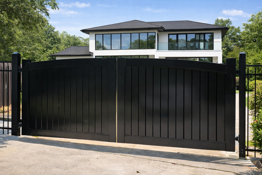 Solid Privacy Steel Style Heavy Duty Metal Driveway Gate _ Excellence Crafted _ GG-078