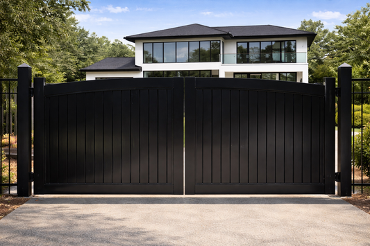 Solid Privacy Steel Style Heavy Duty Metal Driveway Gate _ Excellence Crafted _ GG-078