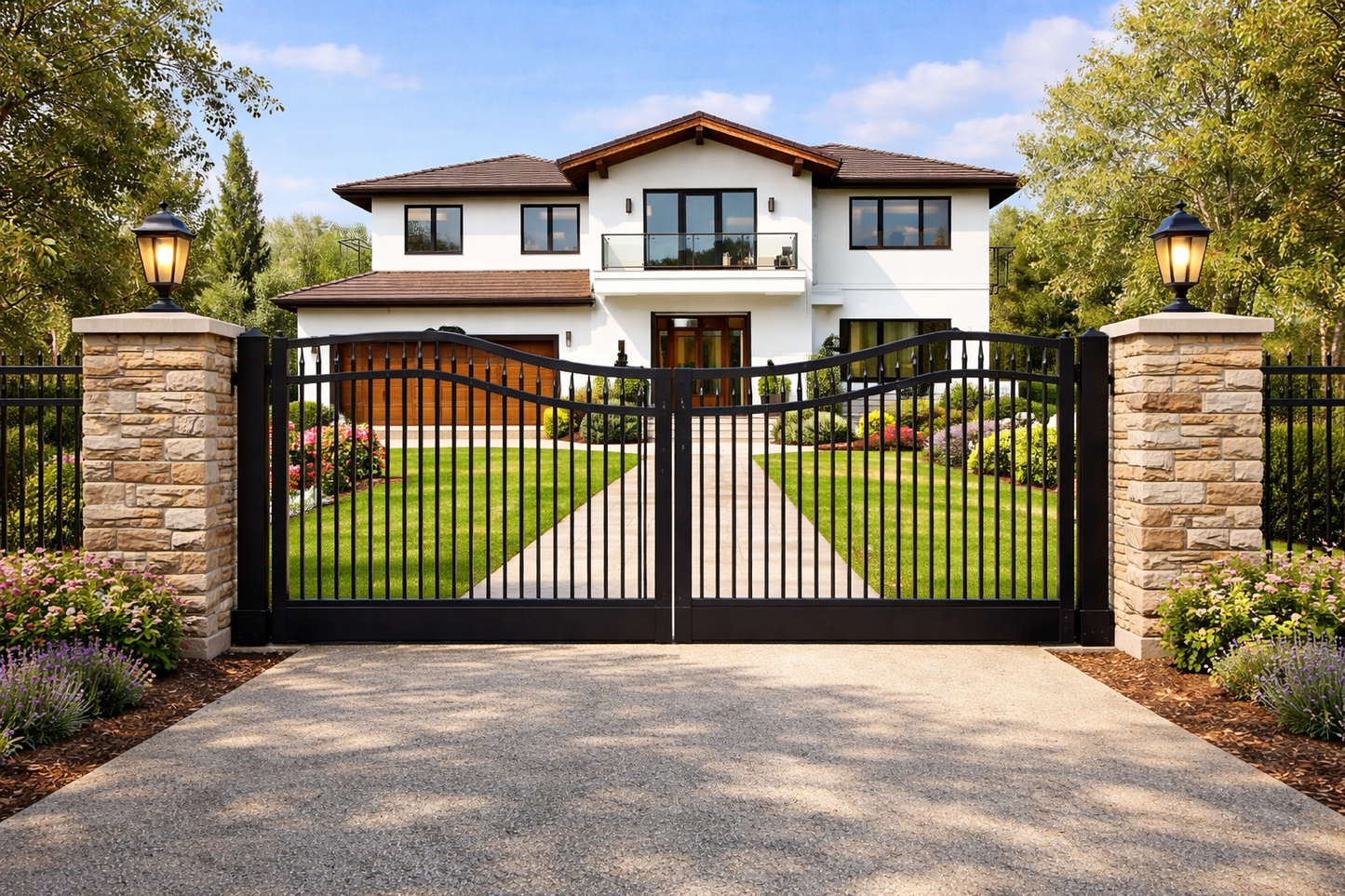 Solid Steel Style Heavy Duty Metal Driveway Gate _ Excellence Crafted _ GG-079