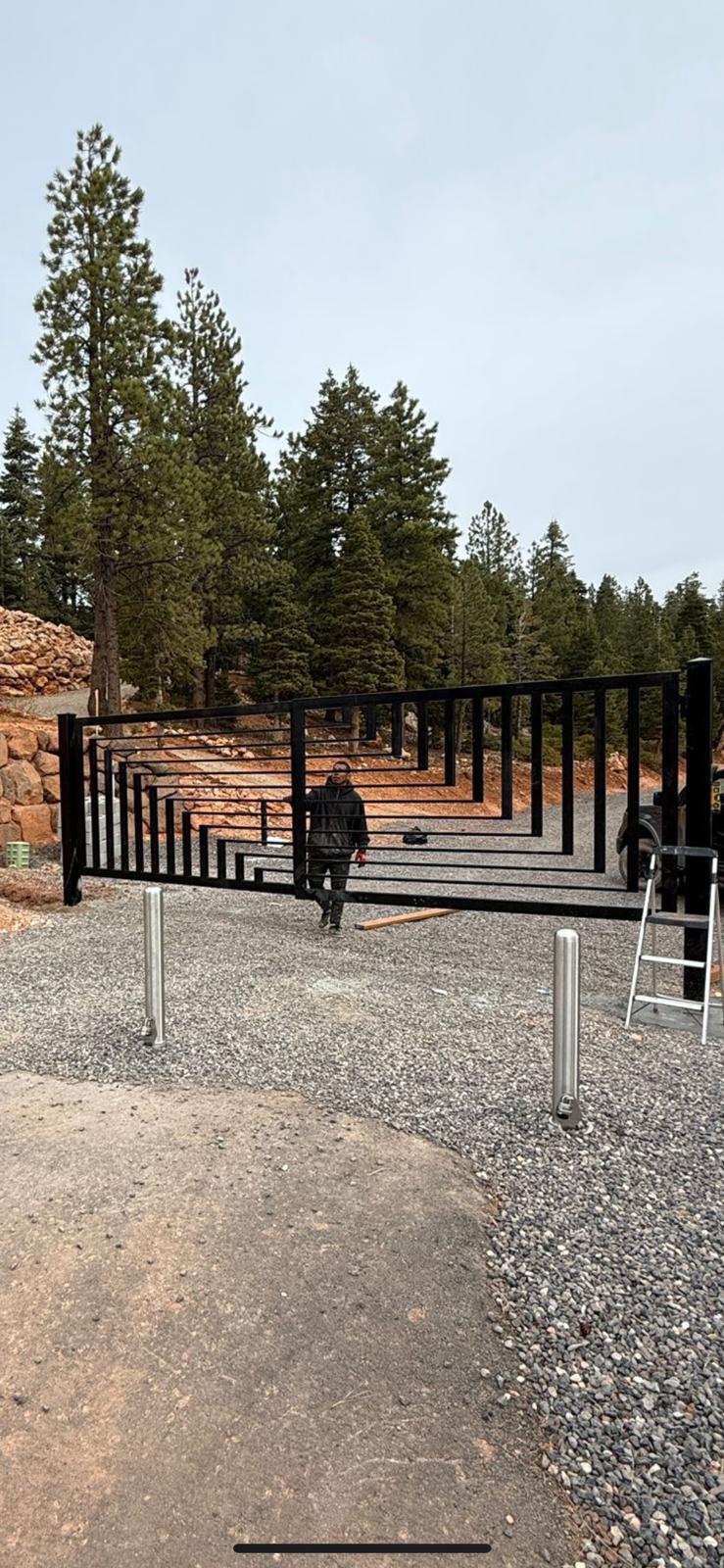 A Distinctive Symmetrical Steel Gate_ Entry Gate_ Modern Gate _ GG-008