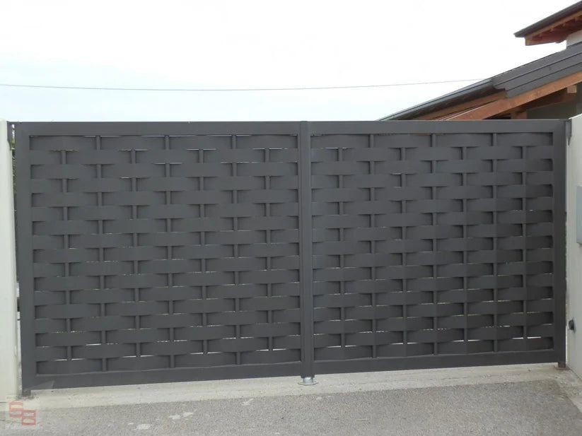 Fabulous Weave Swing Gate Metal Driveway Gate _  Excellence Crafted _ GG-004