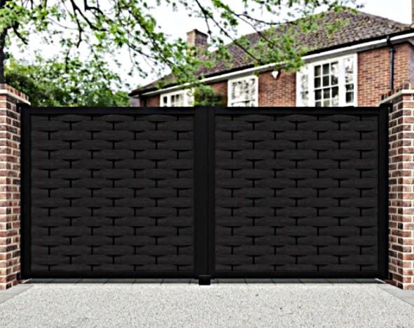Fabulous Weave Swing Gate Metal Driveway Gate _  Excellence Crafted _ GG-004