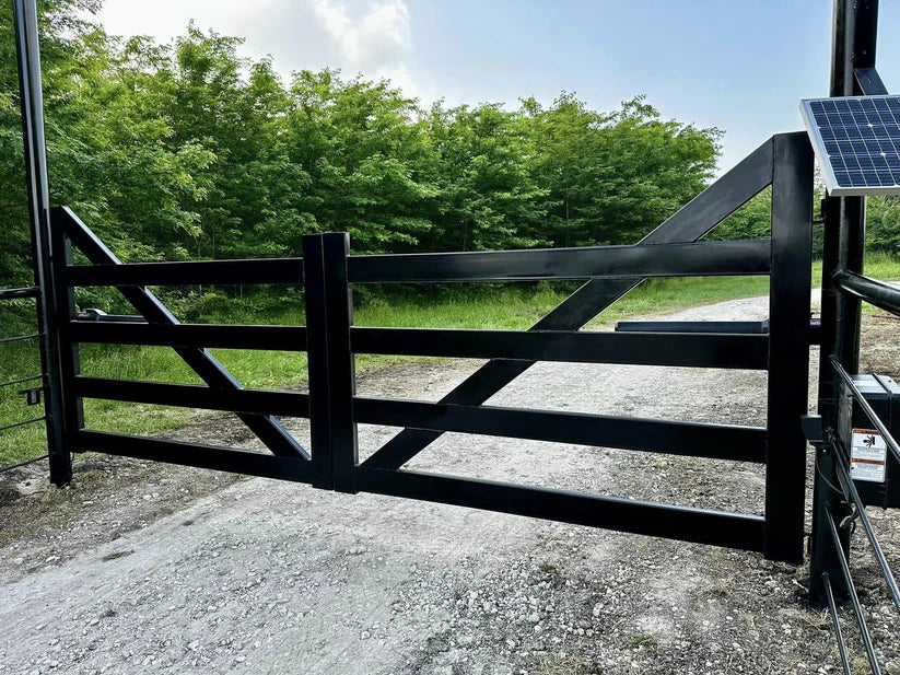 Angle Farm Style _ Steel Driveway Gate _ Excellence Crafted _ GG-059