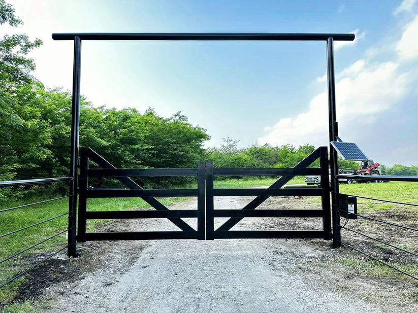 Angle Farm Style _ Steel Driveway Gate _ Excellence Crafted _ GG-059