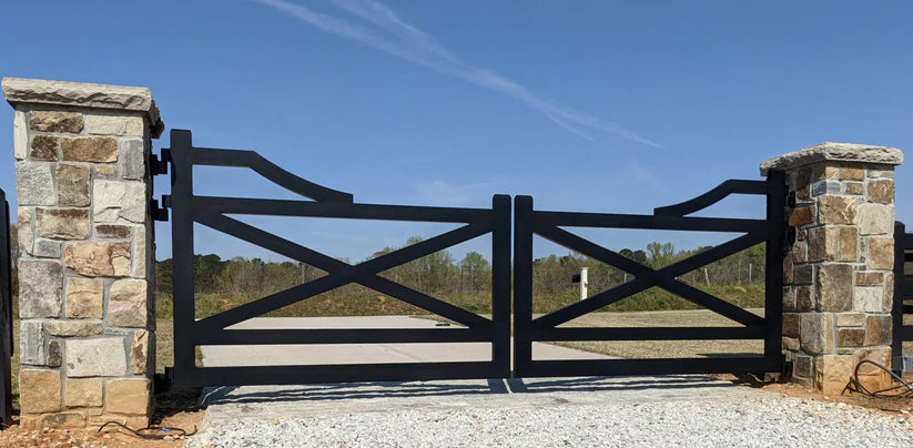 Farmhouse-Style _ Metal Driveway Gate _  Excellence Crafted _ GG-002