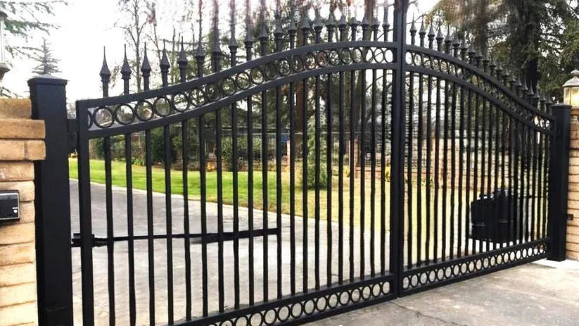 Double Ring Style Metal Driveway Gate _ Excellence Crafted _ GG-050