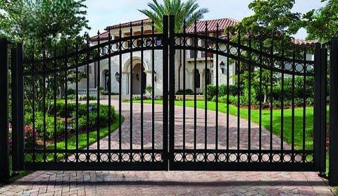 Double Ring Style Metal Driveway Gate _ Excellence Crafted _ GG-050
