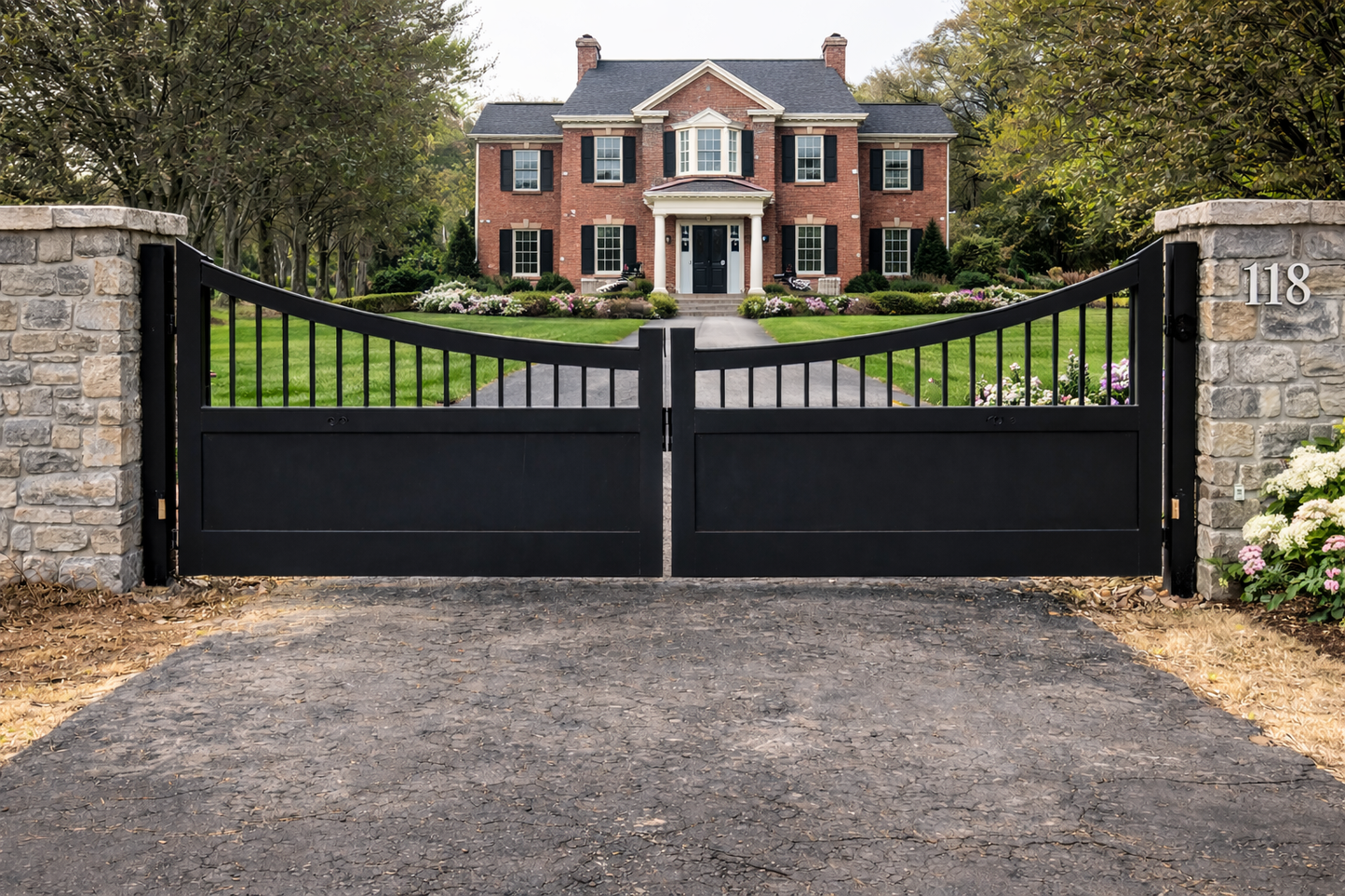 Bull Style - Heavy Metal Driveway Gate _ Heavy Duty _  Excellence Crafted_ GG-373