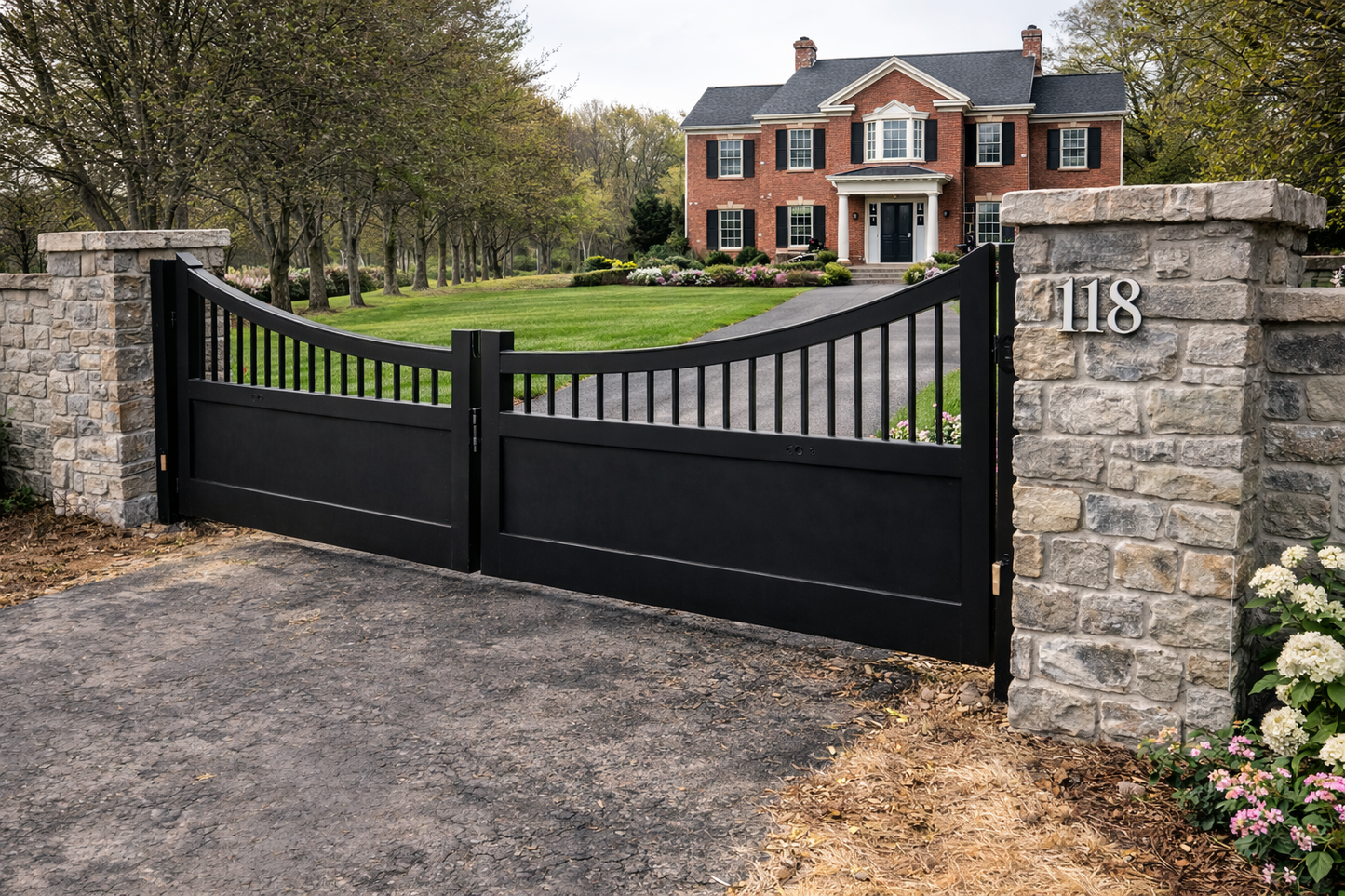 Bull Style - Heavy Metal Driveway Gate _ Heavy Duty _  Excellence Crafted_ GG-373